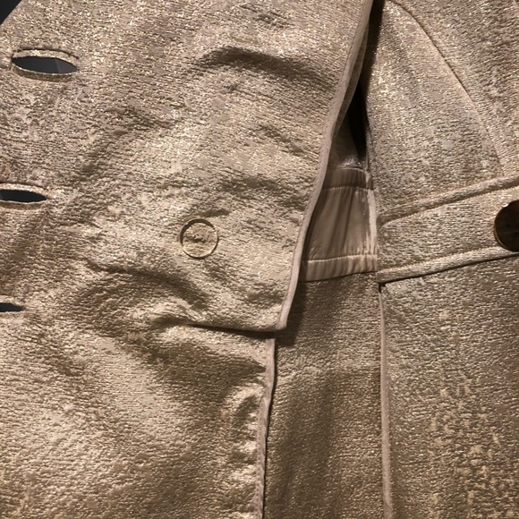Retro 2010 BEBE Double Breasted Gold OverCoat - Picture 3 of 8